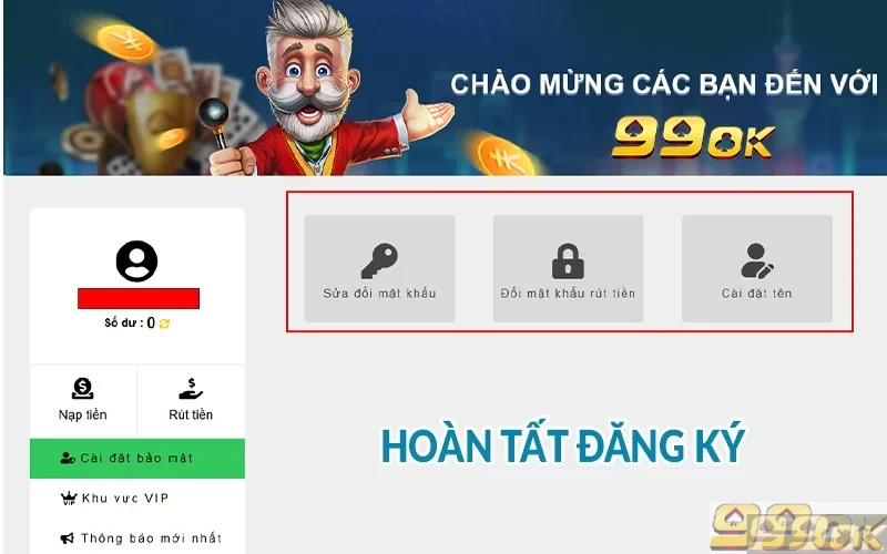 Hoàn tất đăng ký 99OK